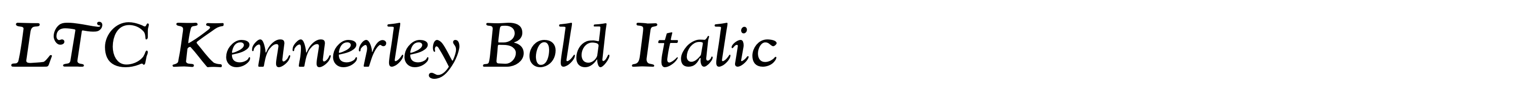LTC Kennerley Bold Italic